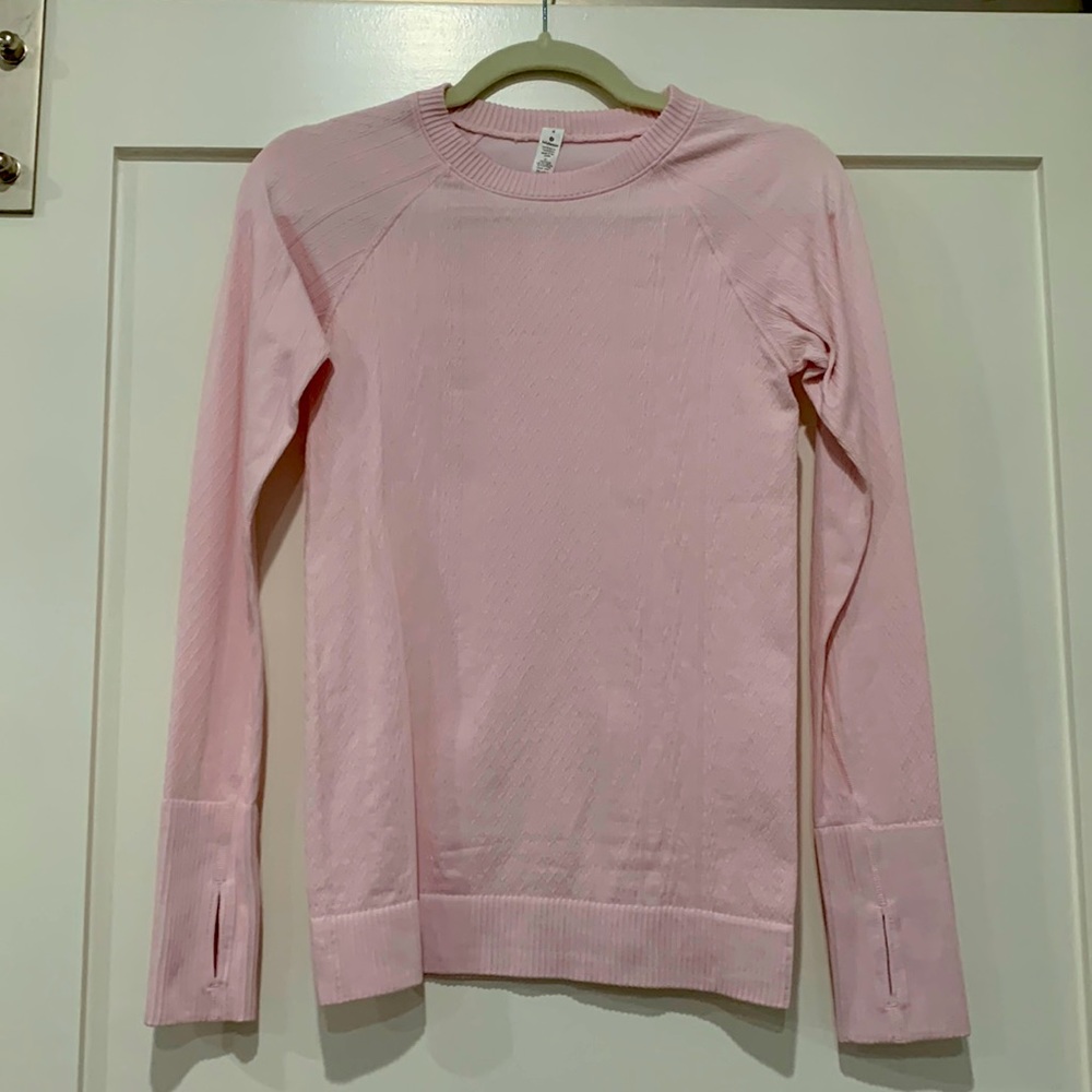 Pink lulu long sleeve top